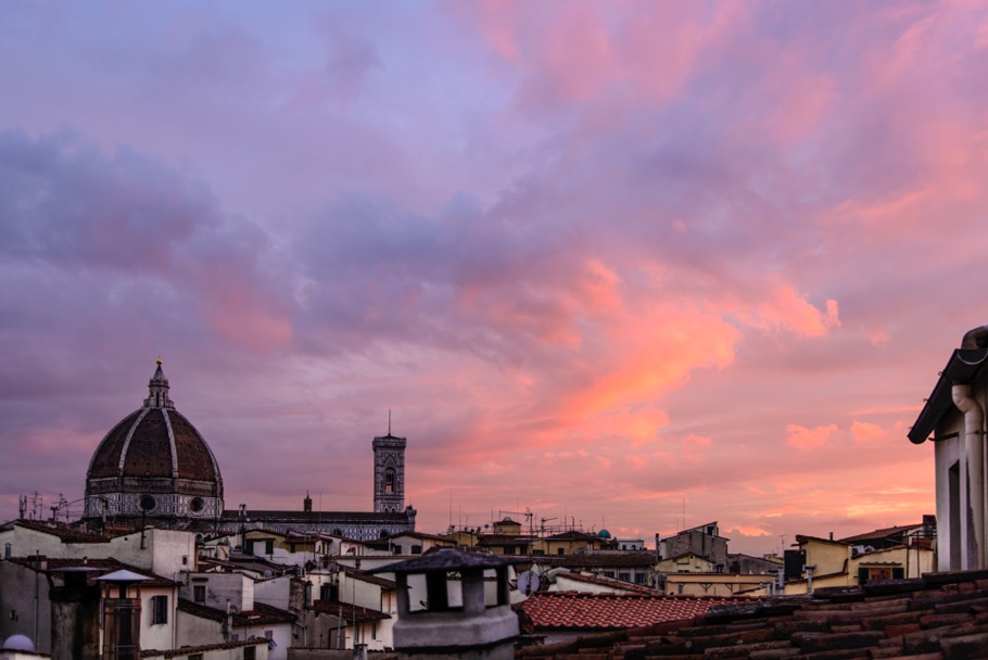 Sunset over the Duomo in Florence, Italy